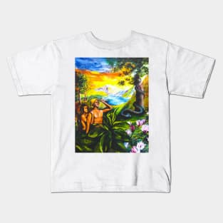 In the Garden, oil painting Kids T-Shirt